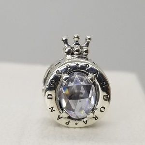 Authentic Pandora Charm Sparkling Crown "O"